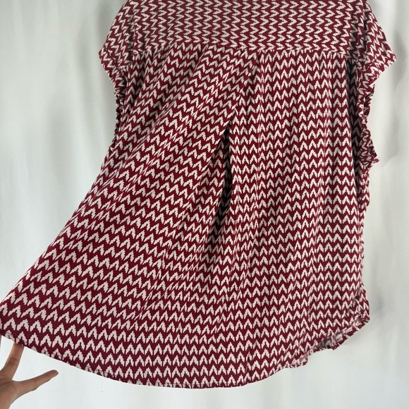 Jachs Burgundy and White Zigzag Button Down Shirt - Picture 14 of 15